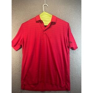 Callaway Opti-Dri Mens Red with Blue Pin Stripe Polo, Mens XXL